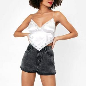 Nasty gal high rise black shorts